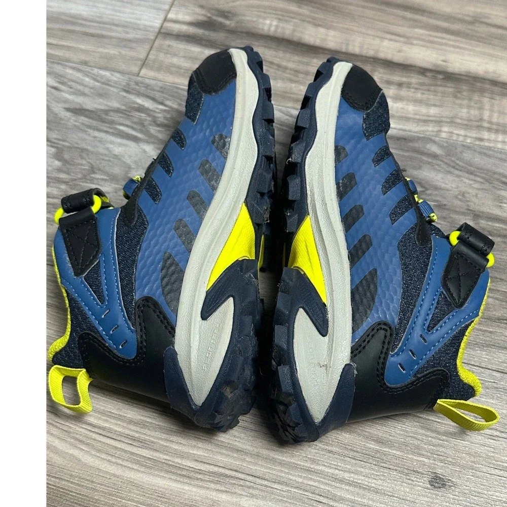 Merrell Moab Speed 2 Mid Waterproof Kids Hiking Boots Blue Yellow Size 13 EUC!